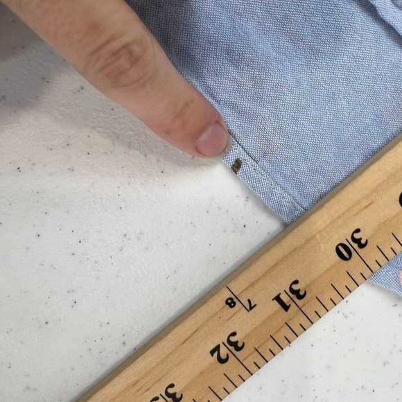 American Eagle Mens Button Down Shirt Size XL Blue Flamingo‎ Short Sleeve Oxford - Picture 11 of 12